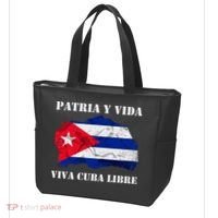 Patria Y Vida Viva Cuba Libre Distressed Cuban Flag Tote Bag thumb 3