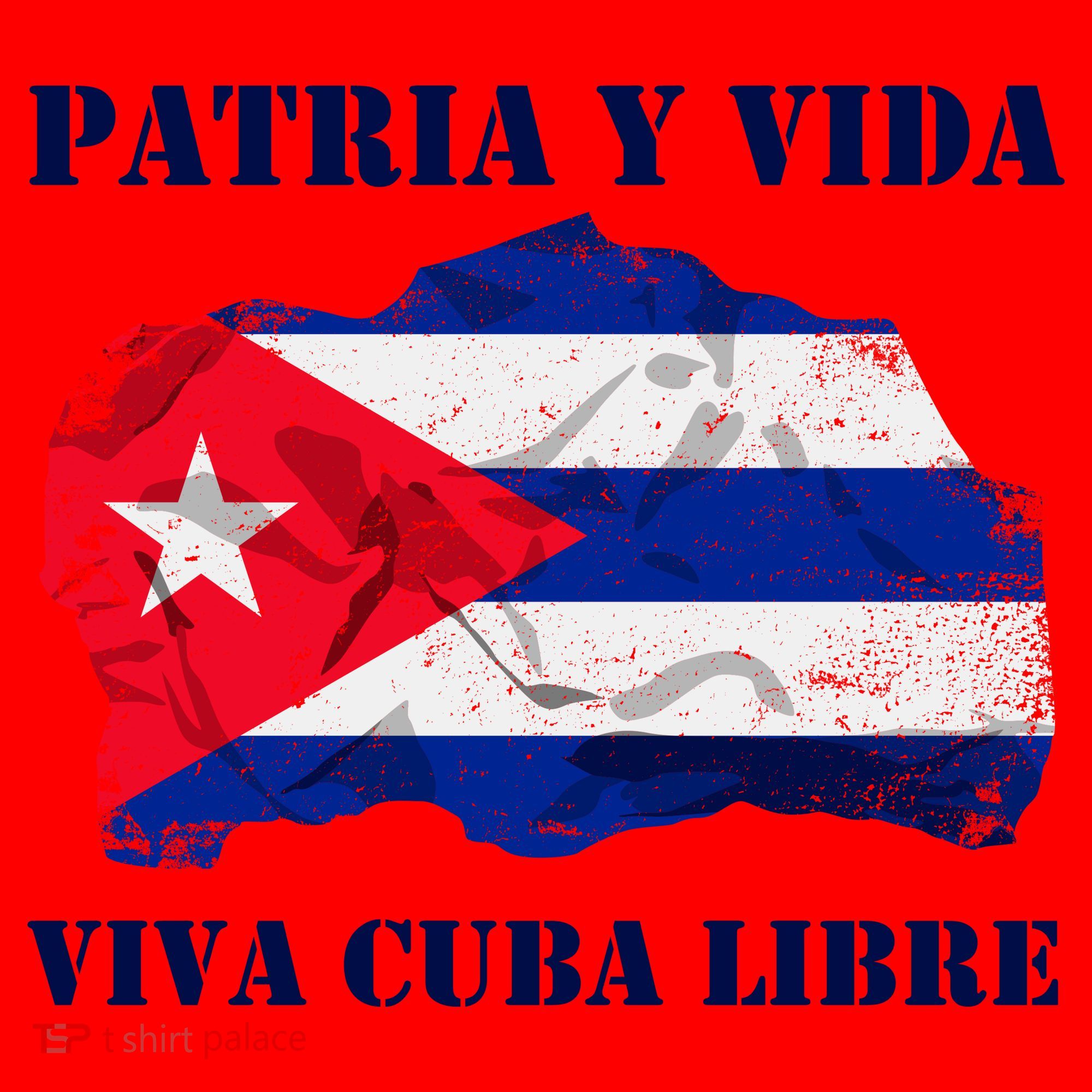 Patria Y Vida Viva Cuba Libre Distressed Cuban Flag Santa Hat