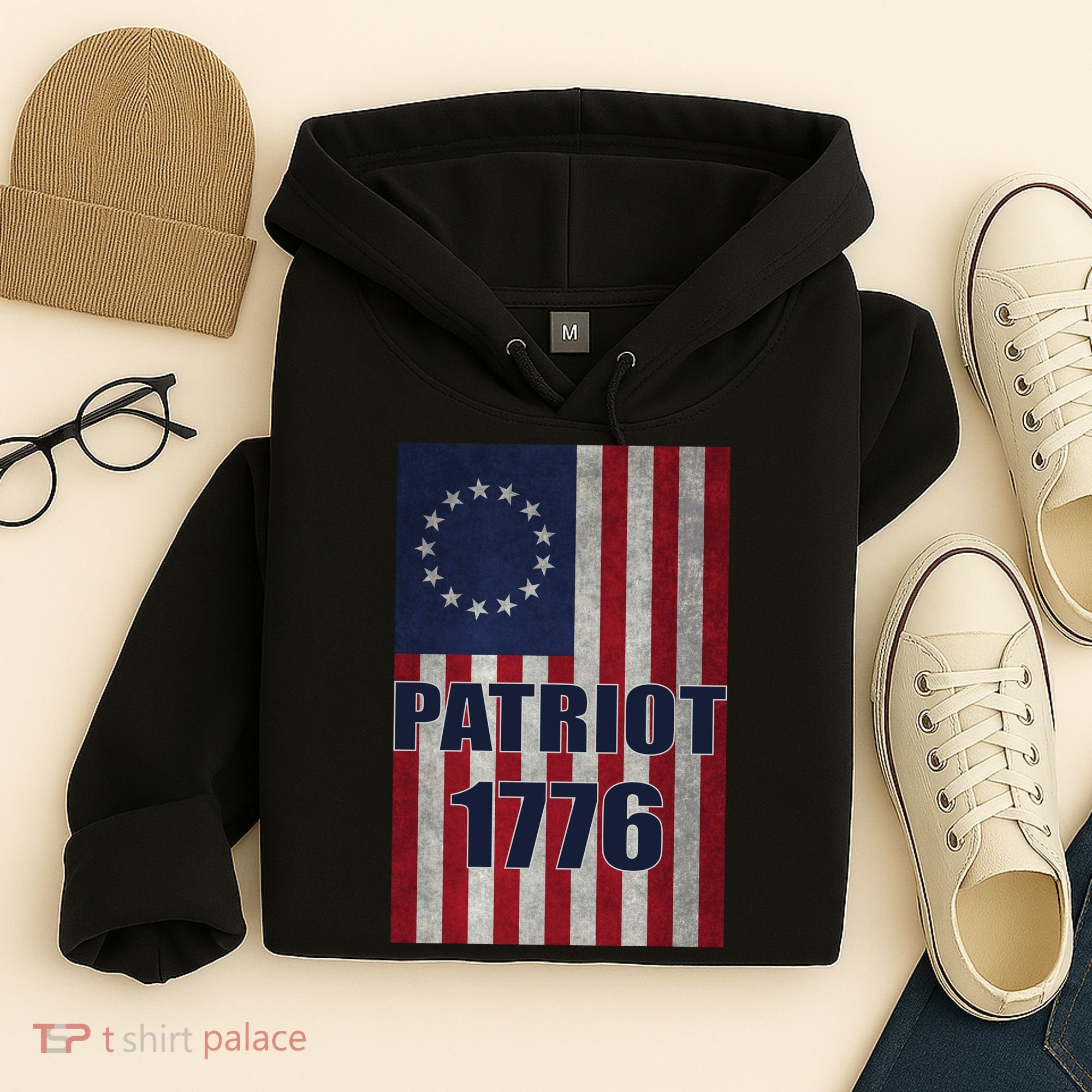 Patriot Betsy Ross Flag 1776 Hoodie