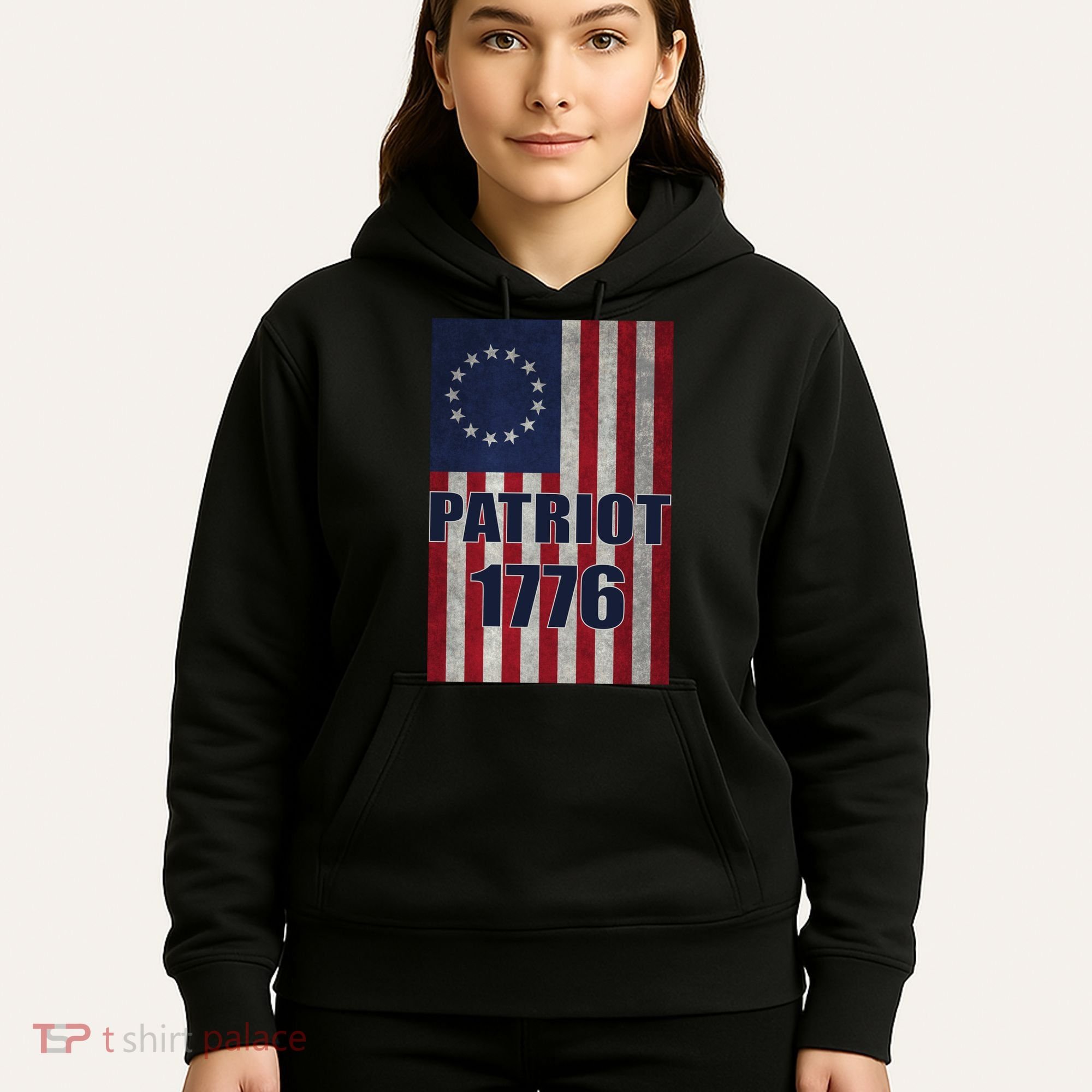 Patriot Betsy Ross Flag 1776 Hoodie