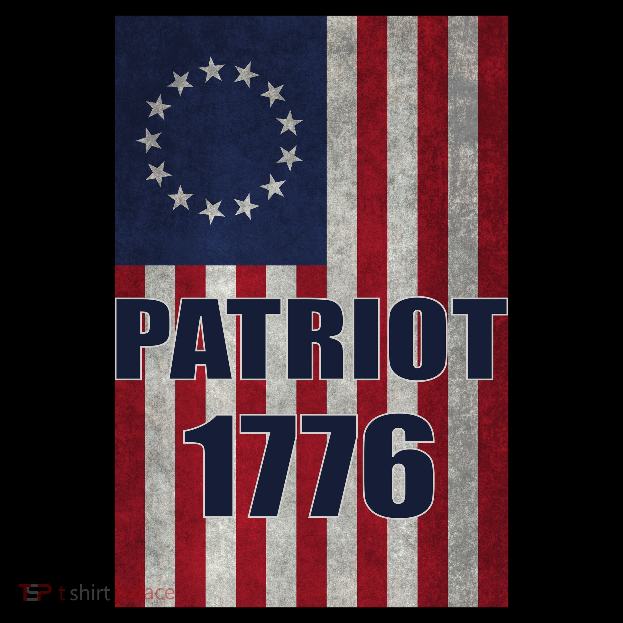 Patriot Betsy Ross Flag 1776 Button