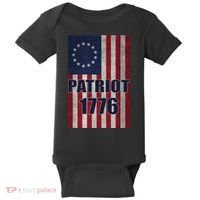 Patriot Betsy Ross Flag 1776 Baby Bodysuit thumb 0