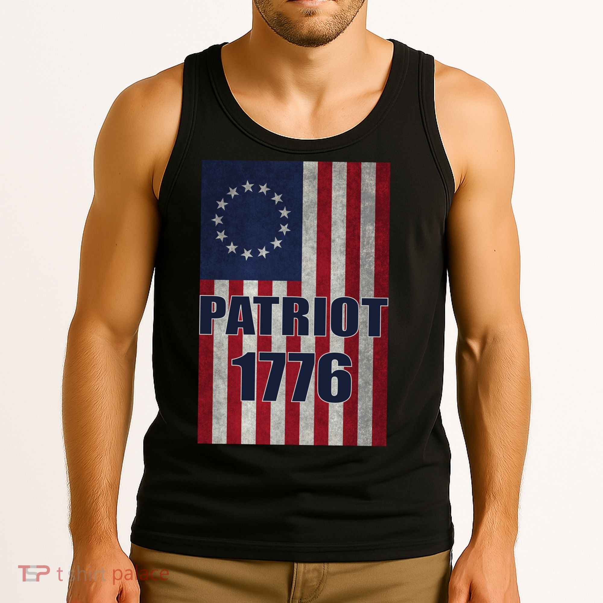Patriot Betsy Ross Flag 1776 Tank Top