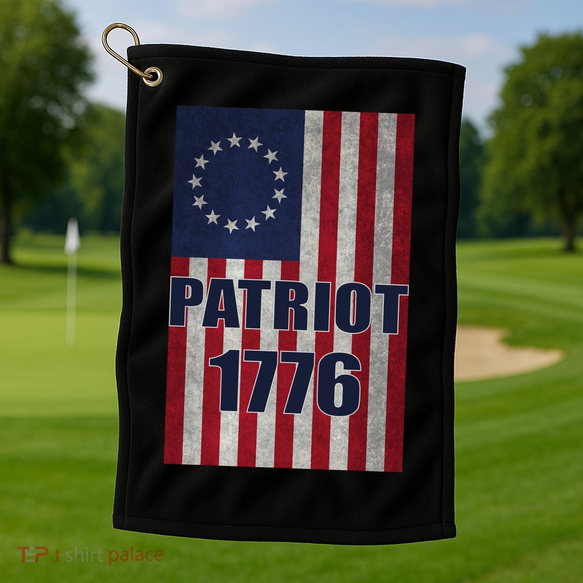 Patriot Betsy Ross Flag 1776 Golf Towel