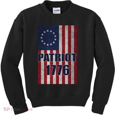 Patriot Betsy Ross Flag 1776 Kids Sweatshirt