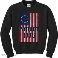 Patriot Betsy Ross Flag 1776 Kids Sweatshirt thumb 0