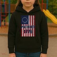 Patriot Betsy Ross Flag 1776 Kids Hoodie thumb 3