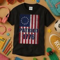 Patriot Betsy Ross Flag 1776 Kids T-Shirt thumb 3