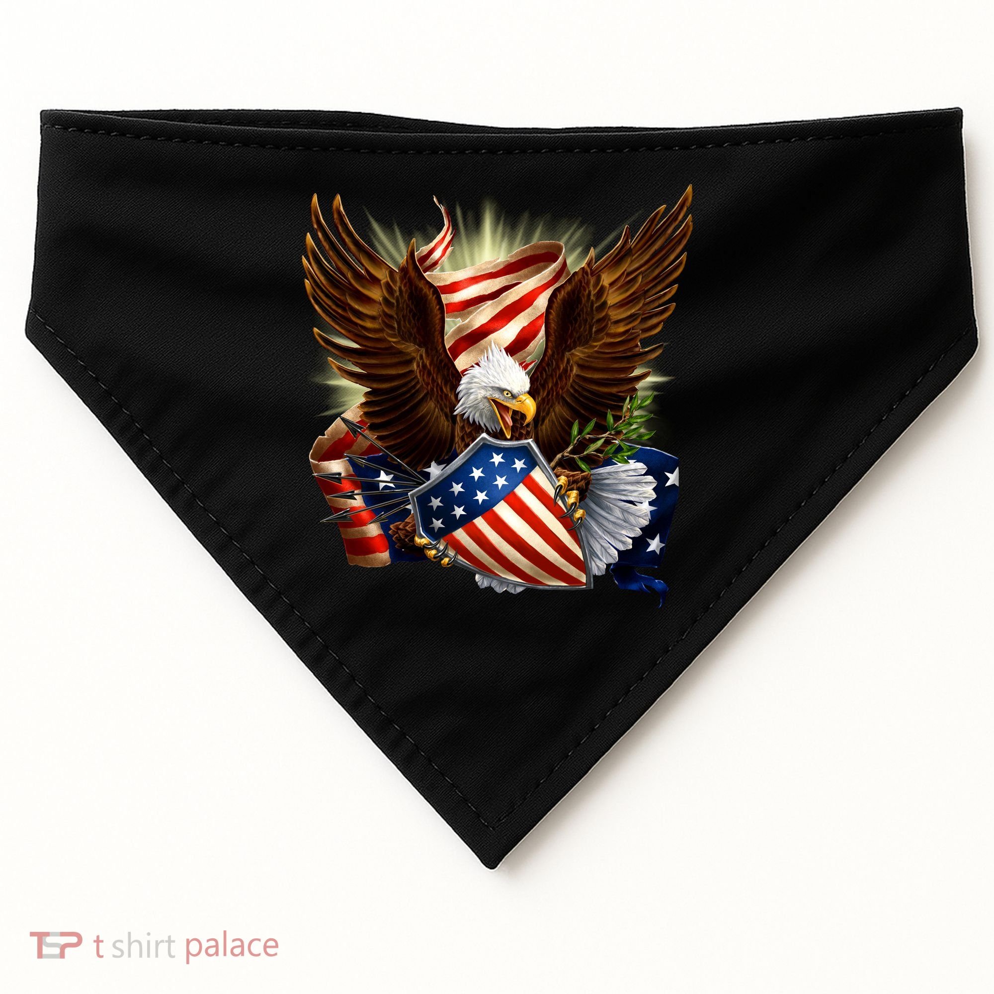 Patriot Eagle American Shield USA-Made Doggie Bandana