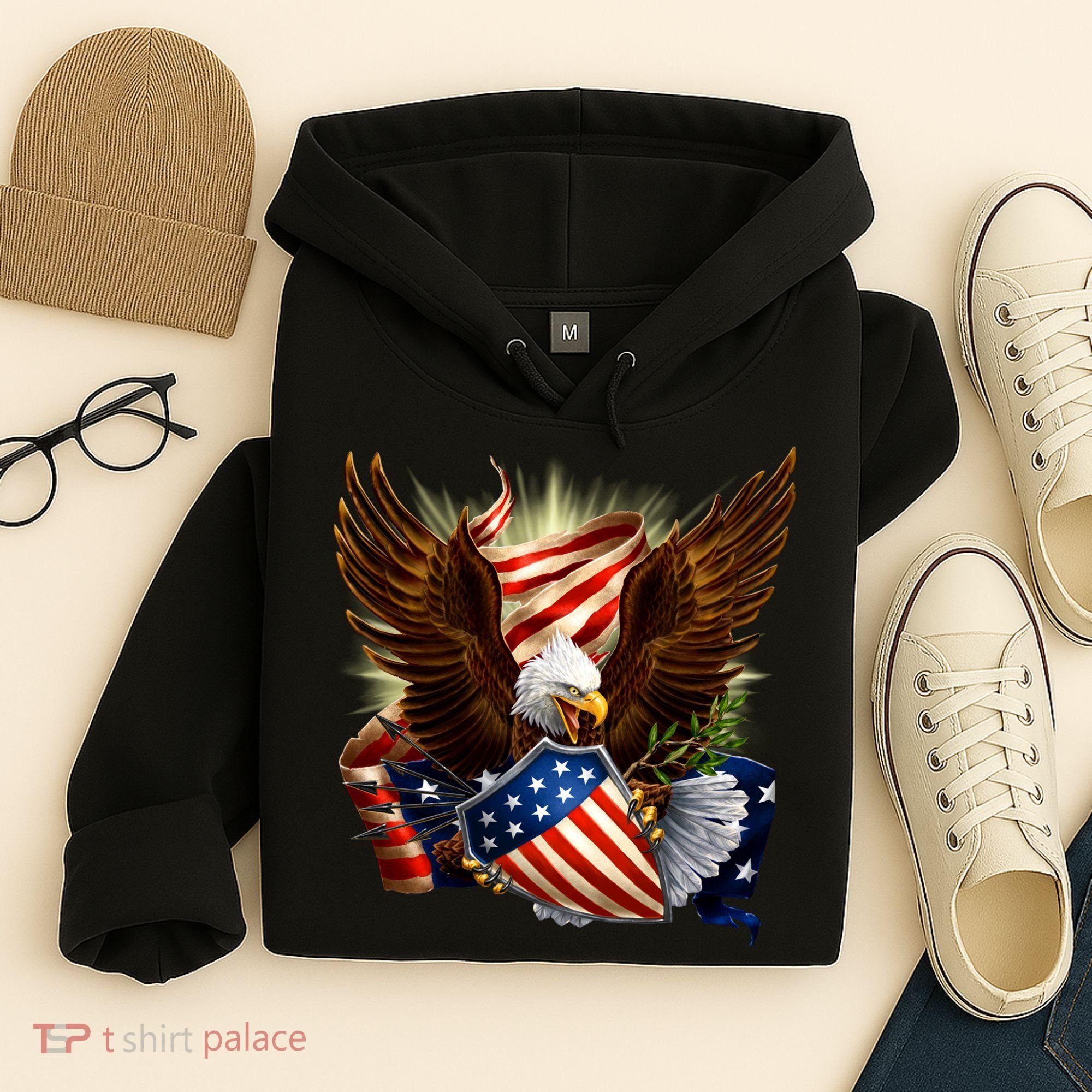 Patriot Eagle American Shield Hoodie