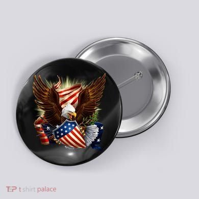 Patriot Eagle American Shield Button