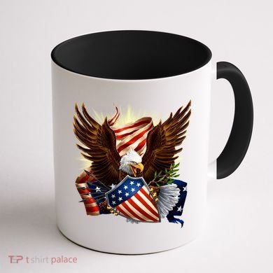 Patriot Eagle American Shield Coffee Mug back