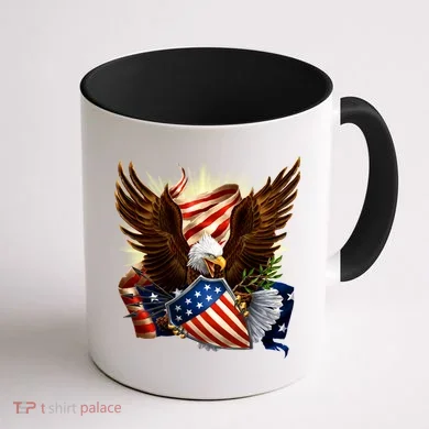 Patriot Eagle American Shield Coffee Mug back