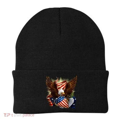 Patriot Eagle American Shield Beanie
