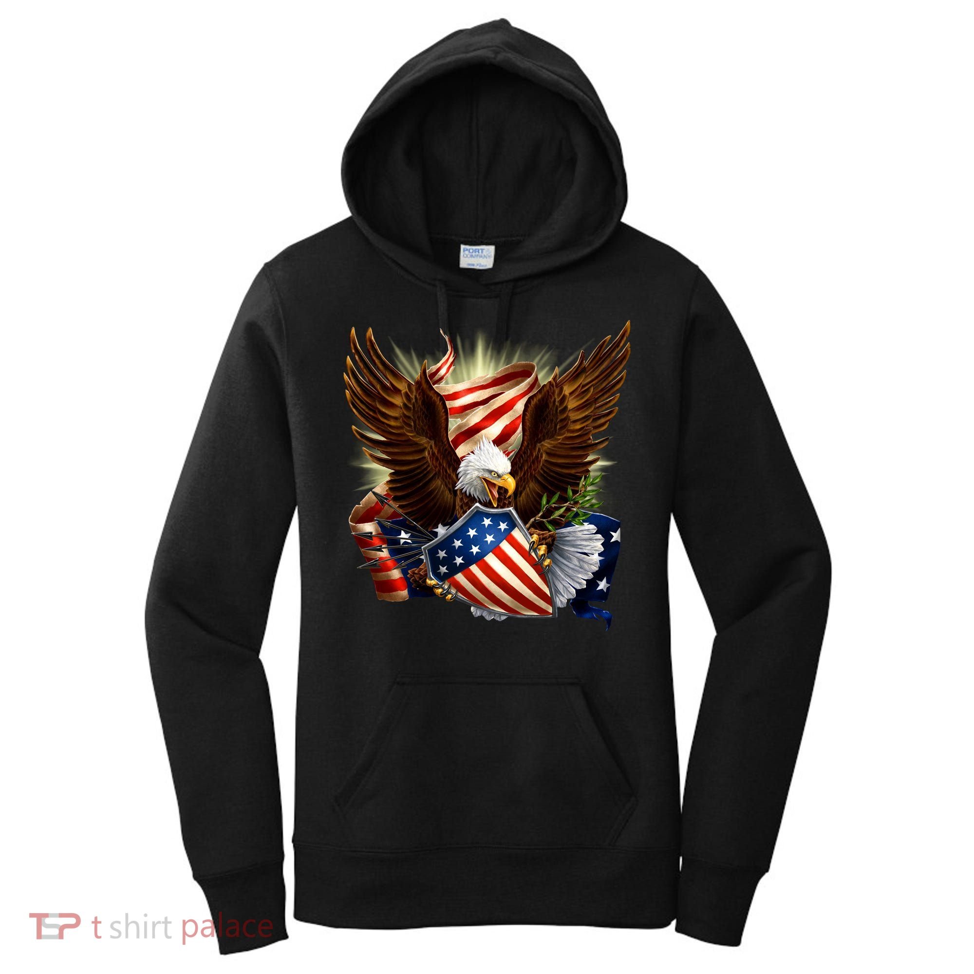 Patriot Eagle American Shield Women's Hoodie