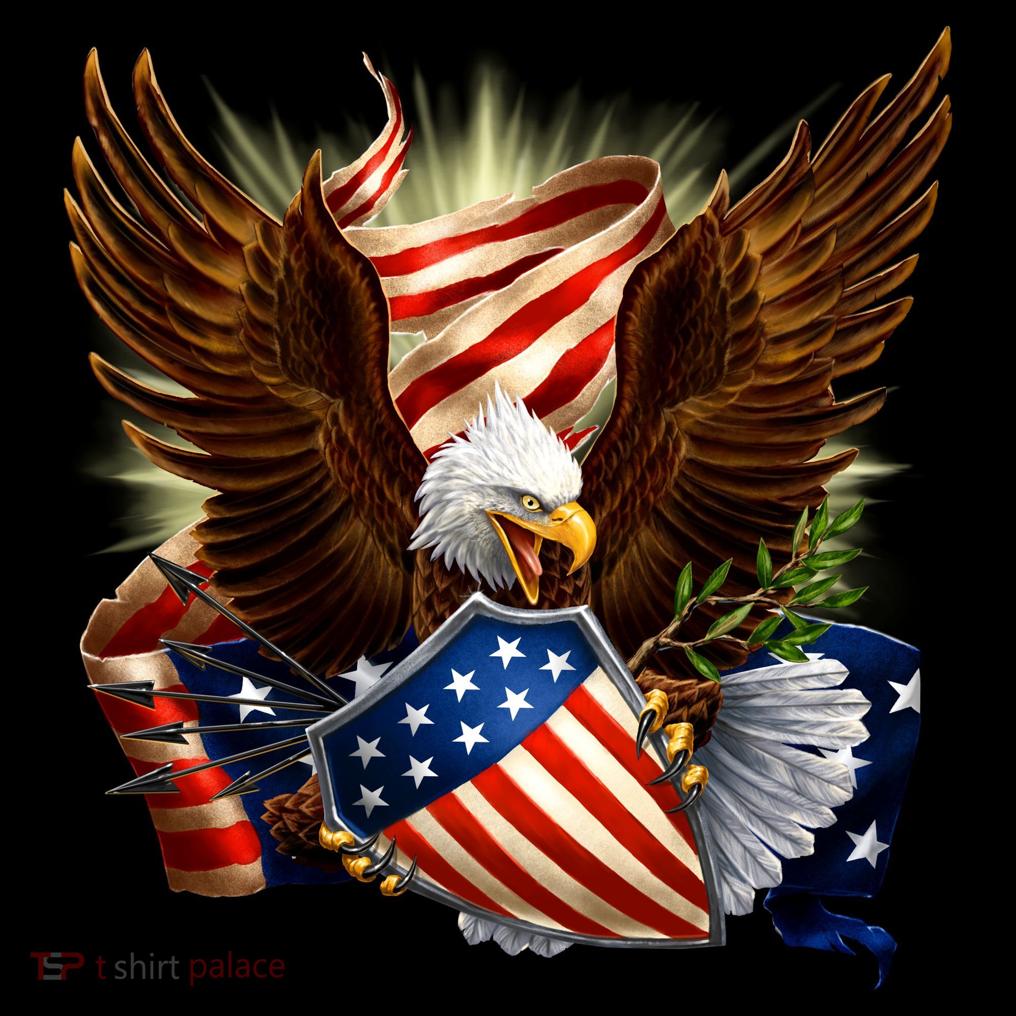 Patriot Eagle American Shield Women's Tank Top