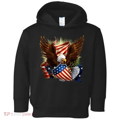 Patriot Eagle American Shield Toddler Hoodie