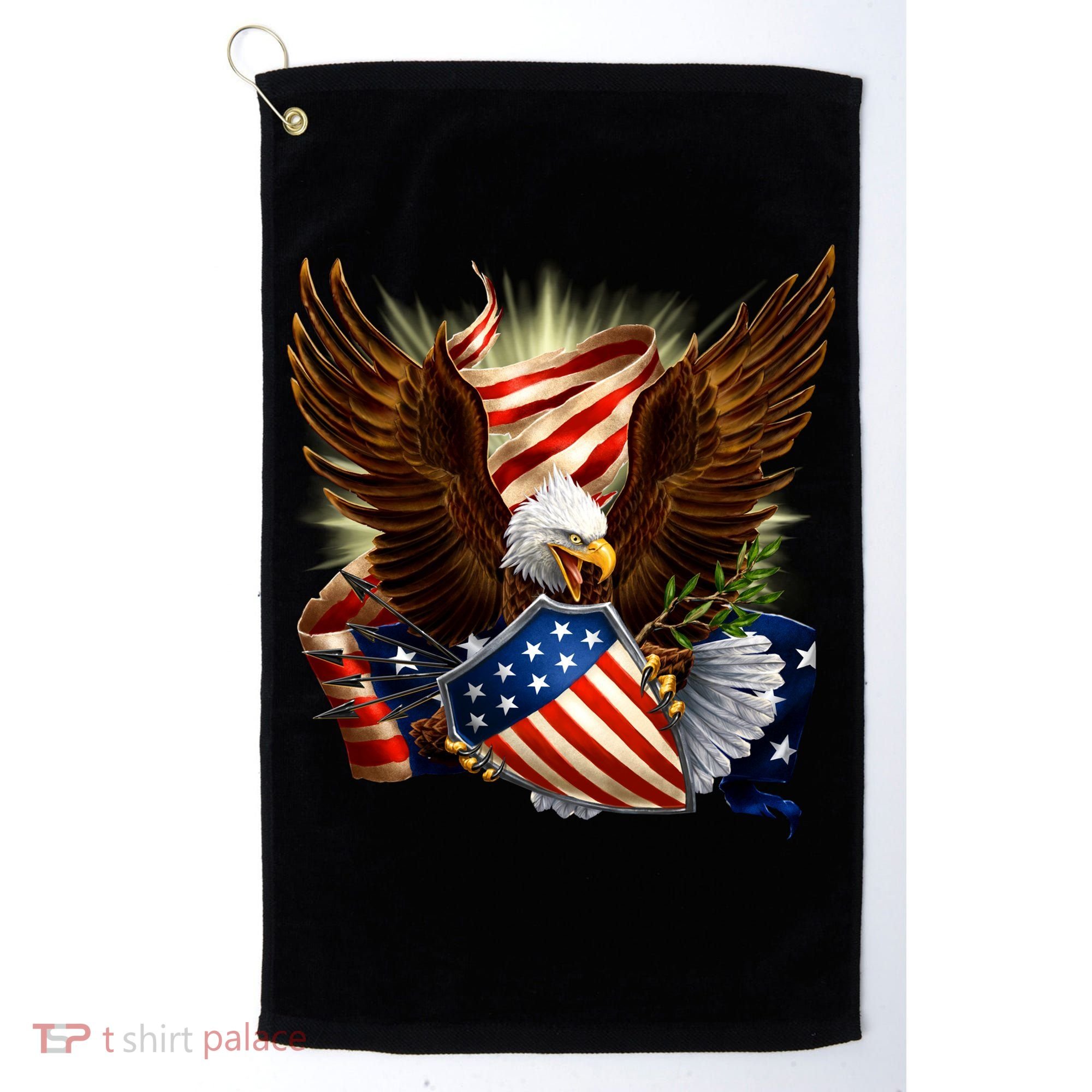 Patriot Eagle American Shield Golf Towel