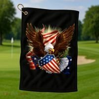 Patriot Eagle American Shield Golf Towel thumb 1