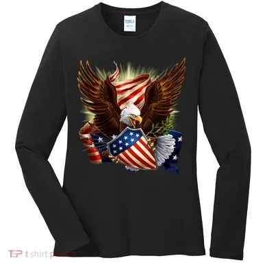 Patriot Eagle American Shield Women's Long Sleeve Shirt