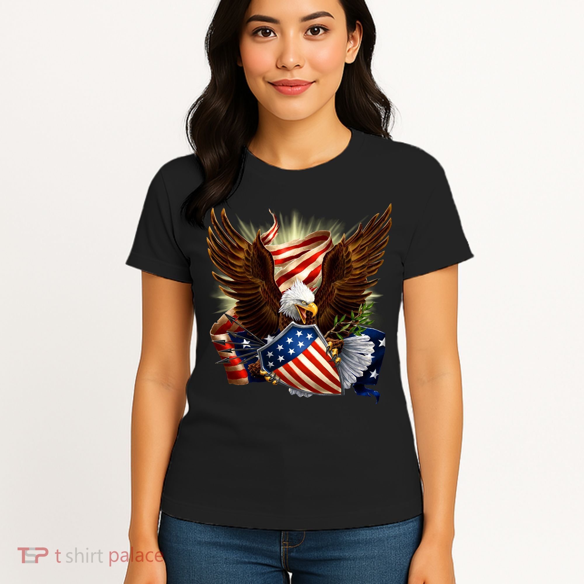 Patriot Eagle American Shield Women's T-Shirt
