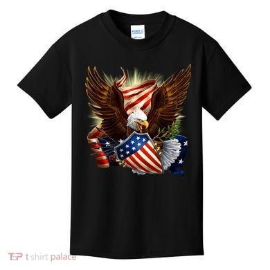 Patriot Eagle American Shield Kids T-Shirt