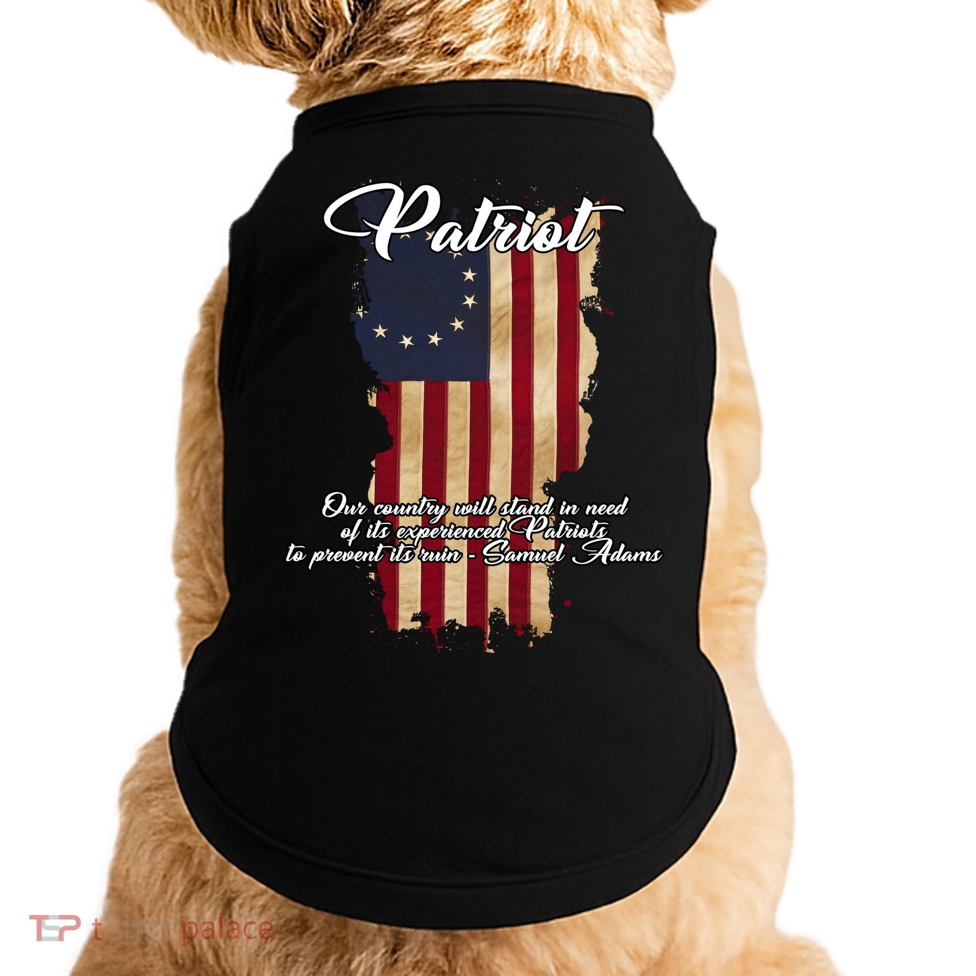 Patriot Founding Fathers Quote Betsy Ross Flag Doggie Tank