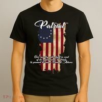 Patriot Founding Fathers Quote Betsy Ross Flag T-Shirt thumb 3