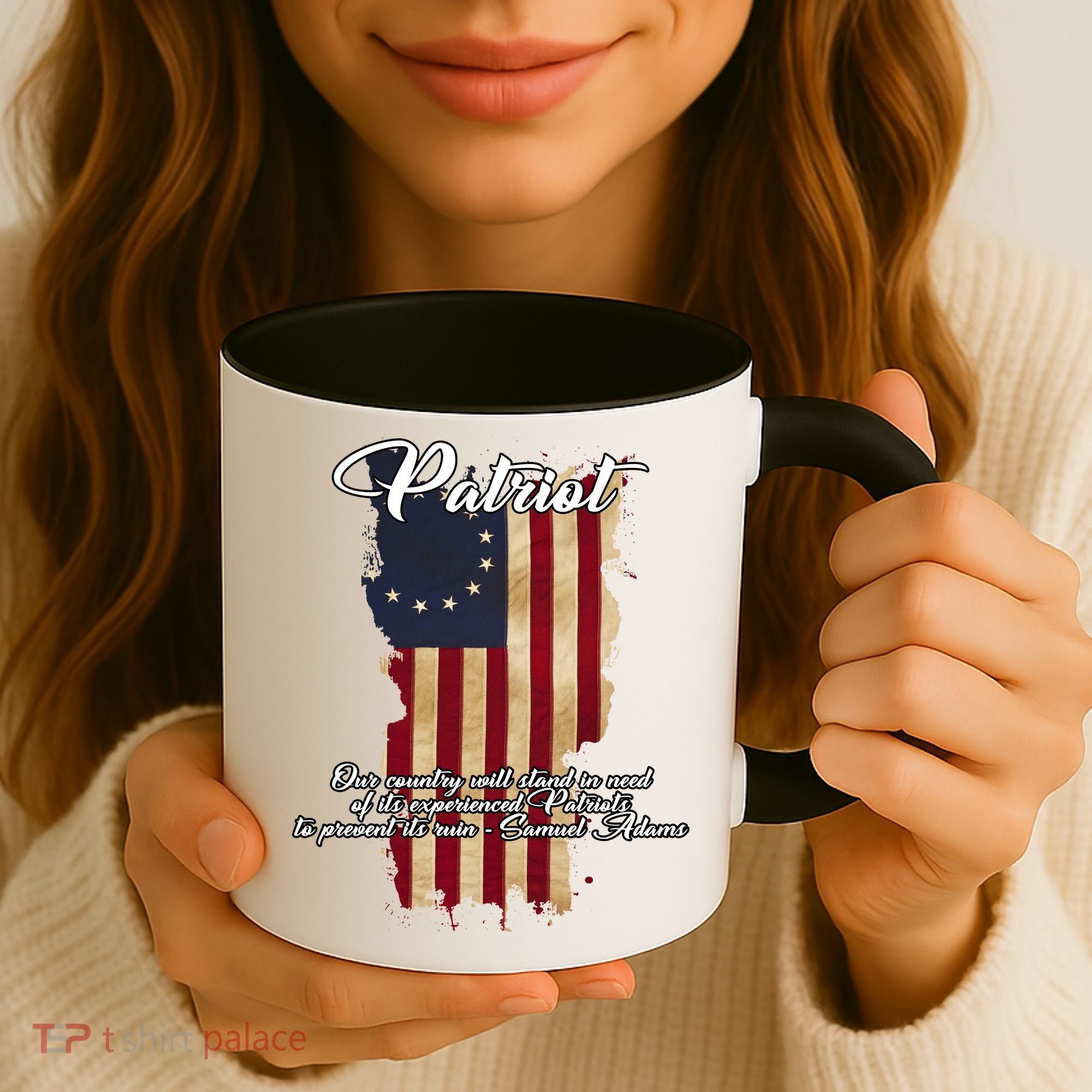 Patriot Founding Fathers Quote Betsy Ross Flag Coffee Mug