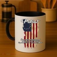 Patriot Founding Fathers Quote Betsy Ross Flag Coffee Mug thumb 4