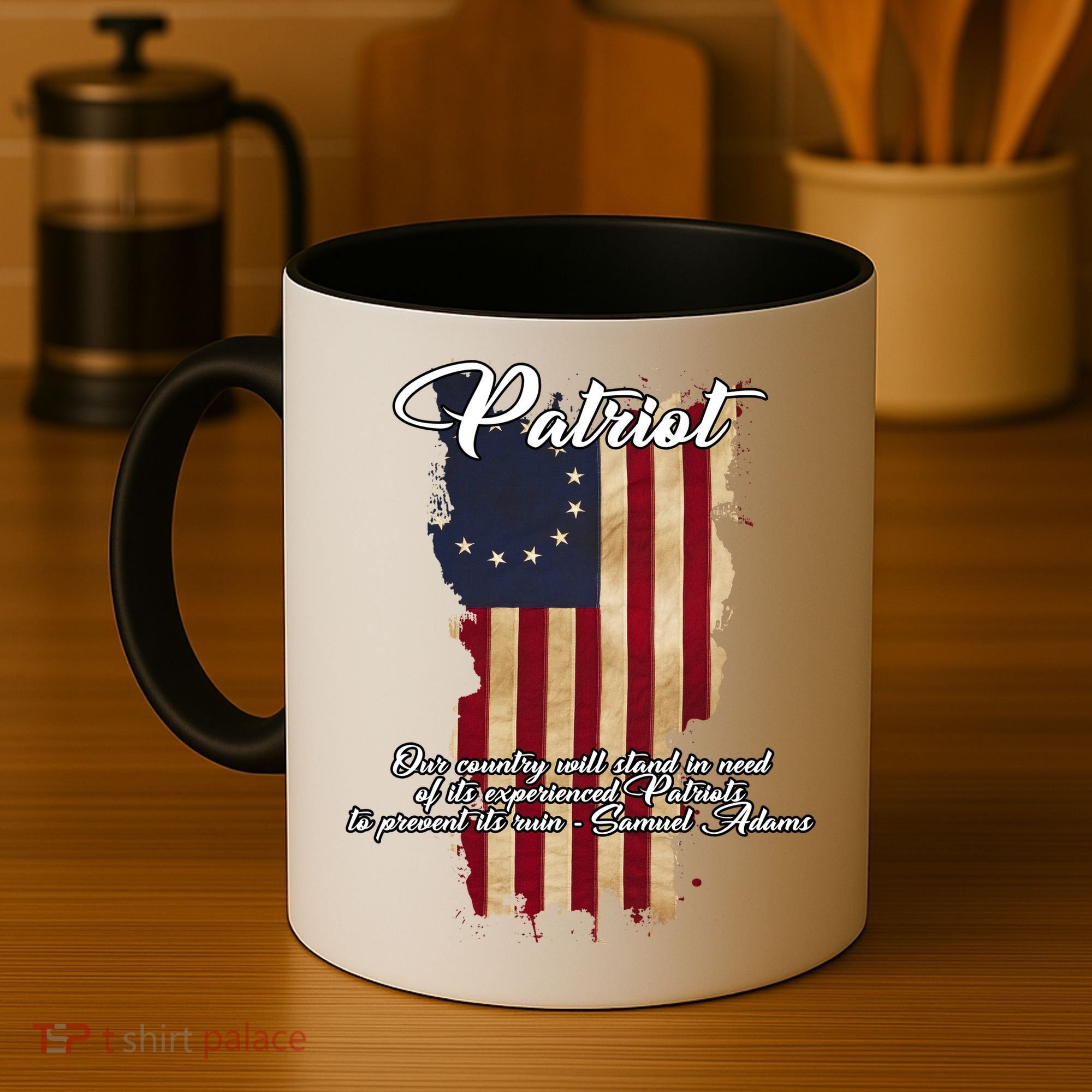 Patriot Founding Fathers Quote Betsy Ross Flag Coffee Mug