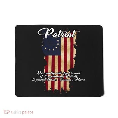 Patriot Founding Fathers Quote Betsy Ross Flag Mousepad