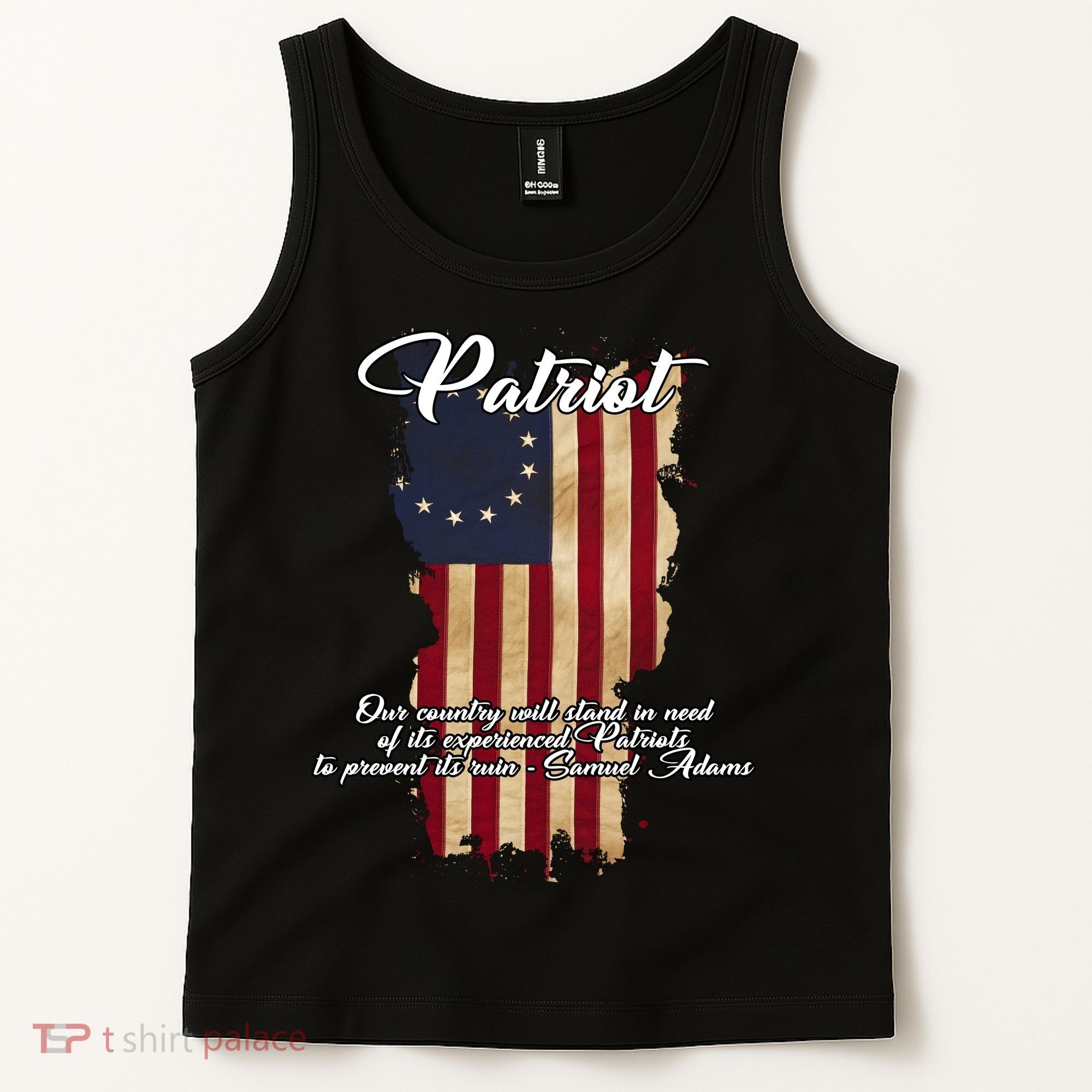 Patriot Founding Fathers Quote Betsy Ross Flag Tank Top