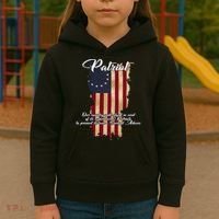 Patriot Founding Fathers Quote Betsy Ross Flag Kids Hoodie thumb 3