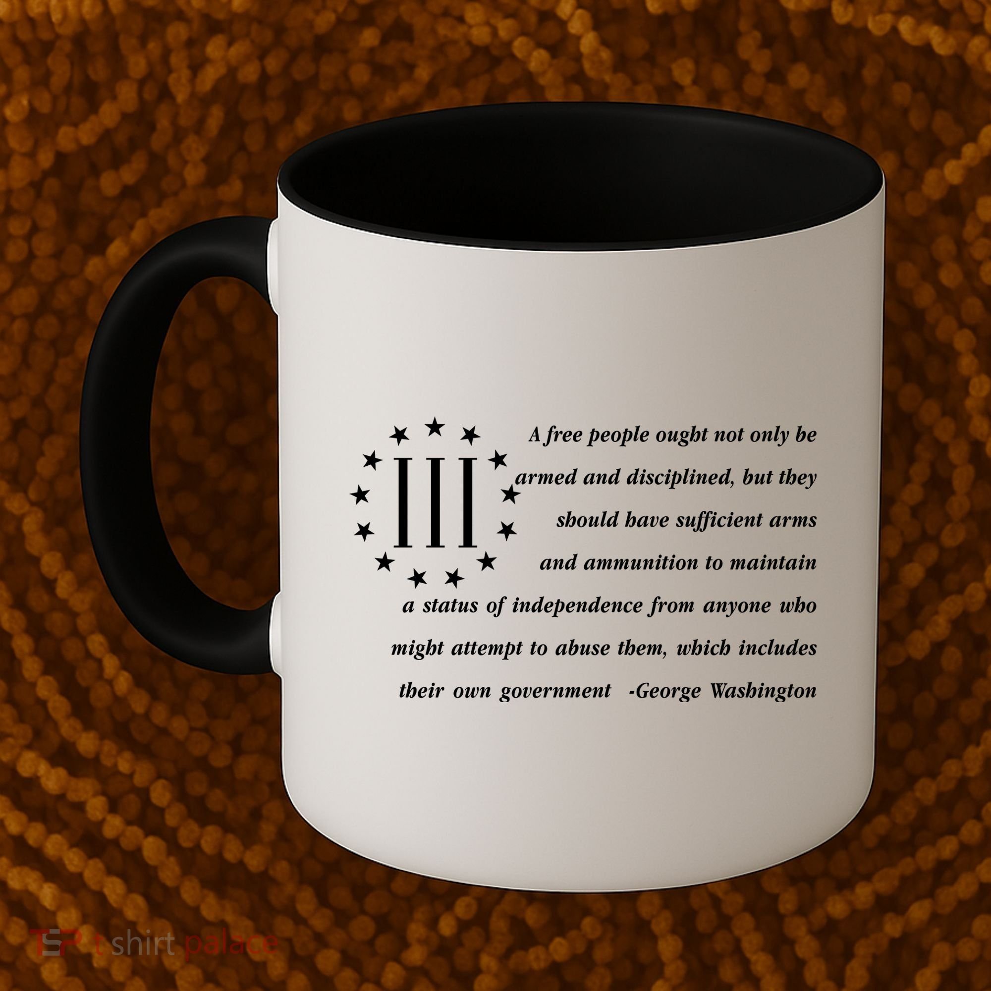 Patriot George Washington American Flag Quote Coffee Mug