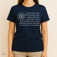 Patriot George Washington American Flag Quote T-Shirt thumb 4