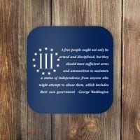 Patriot George Washington American Flag Quote Coaster thumb 0