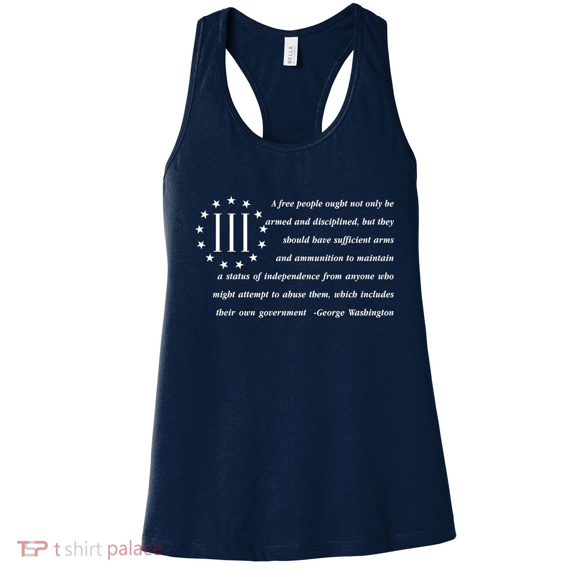 Patriot George Washington American Flag Quote Women's Tank Top