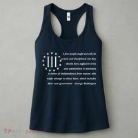 Patriot George Washington American Flag Quote Women's Tank Top thumb 3