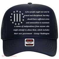 Patriot George Washington American Flag Quote Hat thumb 0