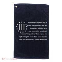 Patriot George Washington American Flag Quote Golf Towel thumb 0