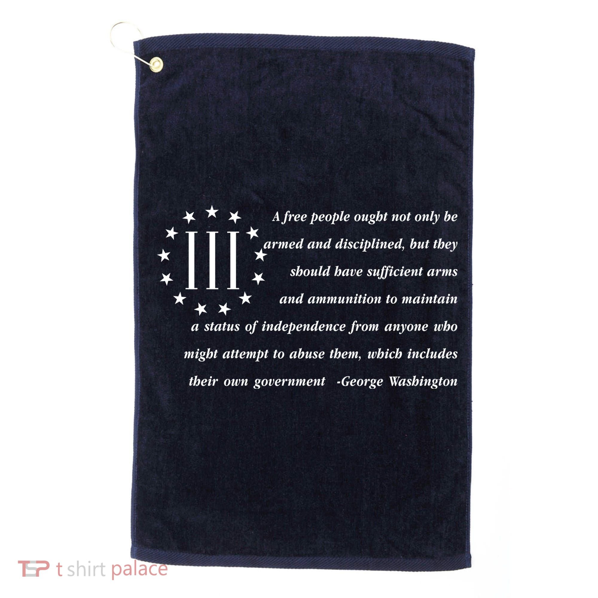 Patriot George Washington American Flag Quote Golf Towel