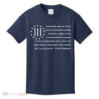 Patriot George Washington American Flag Quote Kids T-Shirt thumb 0