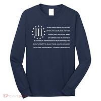 Patriot George Washington Flag Quote Long Sleeve Shirt thumb 0