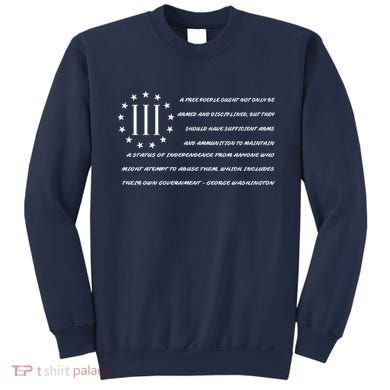 Patriot George Washington Flag Quote Sweatshirt