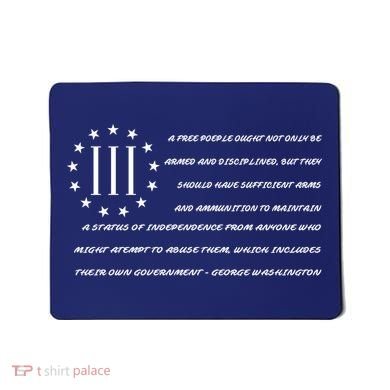 Patriot George Washington Flag Quote Mousepad