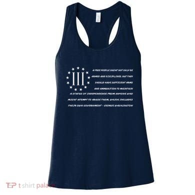 Patriot George Washington Flag Quote Women's Tank Top