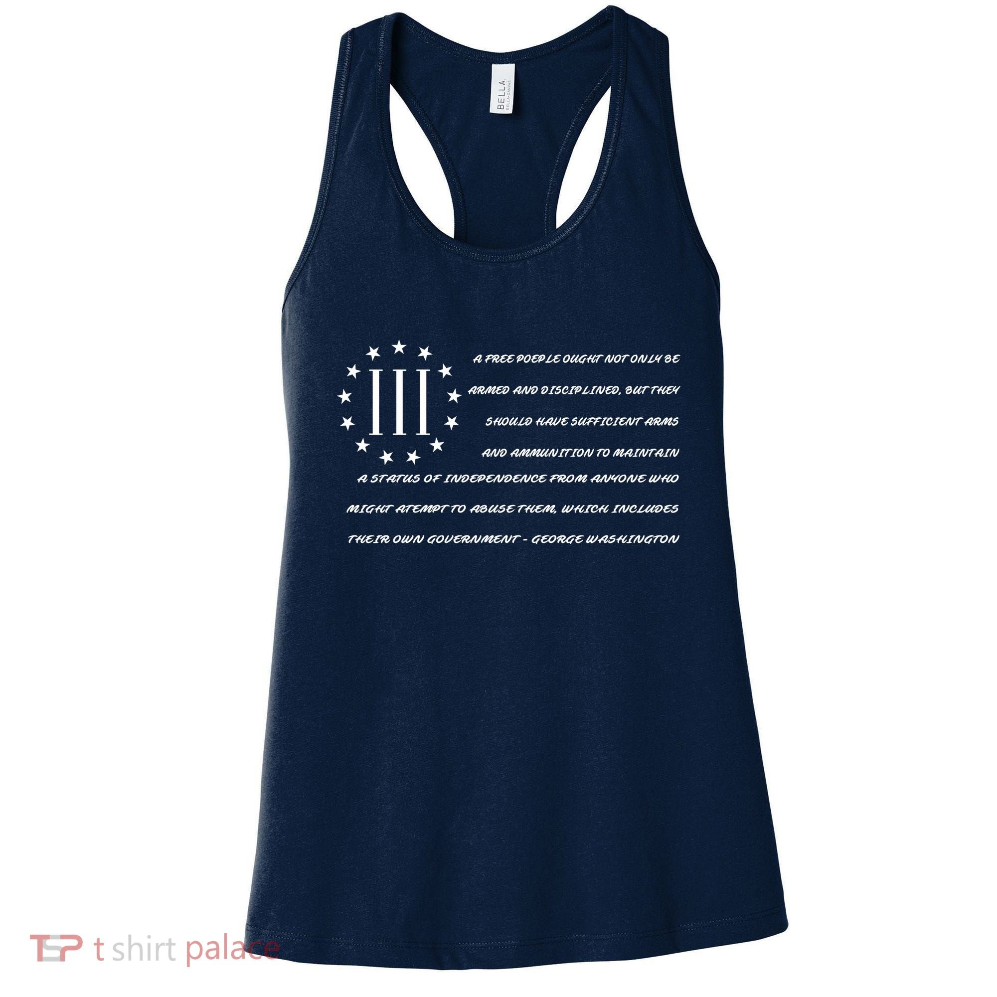 Patriot George Washington Flag Quote Women's Tank Top
