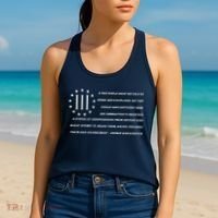 Patriot George Washington Flag Quote Women's Tank Top thumb 2