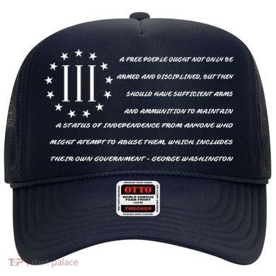Patriot George Washington Flag Quote Hat